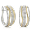 18ct Yellow & White Gold Diamond Earrings-Earrings-Walker & Hall