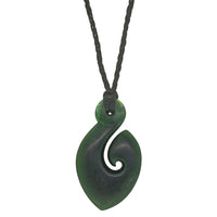 NZ Greenstone Hook Pendant-Necklace-Walker & Hall