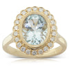 18ct Yellow Gold Aquamarine & Diamond Ring-Ring-Walker & Hall