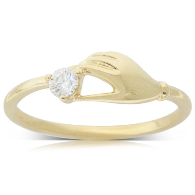18ct Yellow Gold Diamond Ring-Ring-Walker & Hall