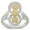 18ct White & Yellow Gold Yellow & White Diamond Ring-Ring-Walker & Hall