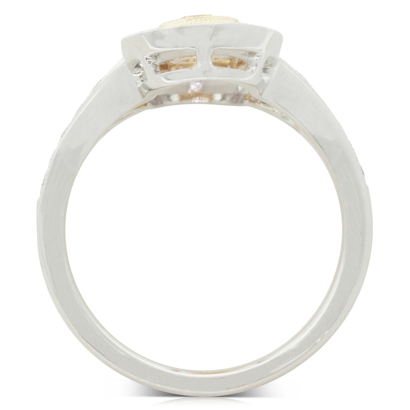 18ct White & Yellow Gold Yellow & White Diamond Ring-Ring-Walker & Hall
