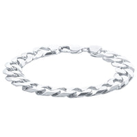 Sterling Silver Cuban Chain Bracelet-Bracelet-Walker & Hall
