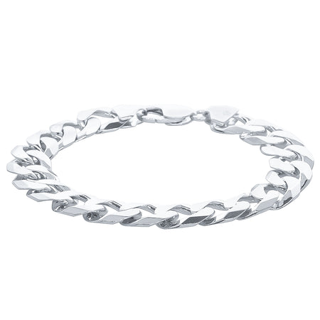 Sterling Silver Cuban Chain Bracelet-Bracelet-Walker & Hall