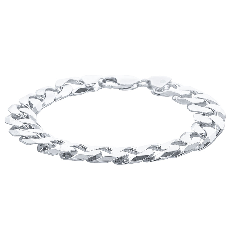 Sterling Silver Cuban Chain Bracelet-Bracelet-Walker & Hall