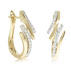 18ct Yellow Gold Diamond Huggie Earrings-Earrings-Walker & Hall
