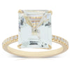 18ct Yellow Gold Aquamarine & Diamond Ring-Ring-Walker & Hall