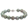 9ct White Gold Tahitian Black Pearl Bracelet-Bracelet-Walker & Hall