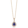 18ct Yellow Gold Sapphire & Diamond Pendant-Necklace-Walker & Hall