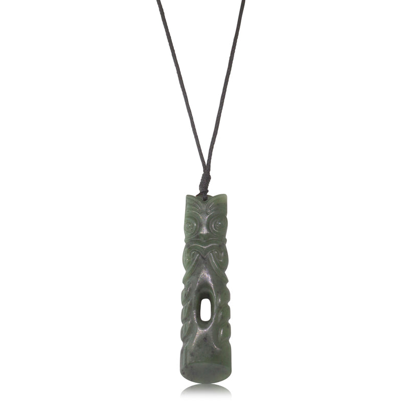 NZ Greenstone Tekoteko Pendant-Necklace-Walker & Hall