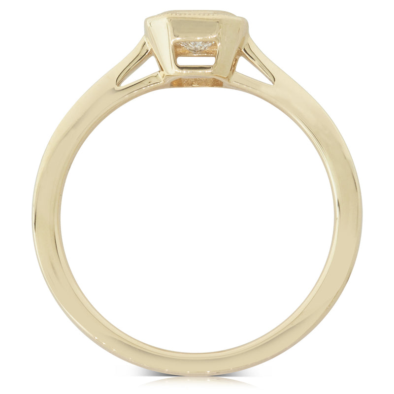 18ct Yellow Gold Diamond Solitaire Ring-Ring-Walker & Hall