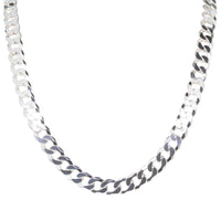 Sterling Silver Cuban Chain Necklace-Necklace-Walker & Hall