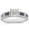 18ct White Gold Diamond & Sapphire Ring-Ring-Walker & Hall