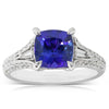 18ct White Gold Tanzanite & Diamond Ring-Ring-Walker & Hall