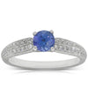 18ct White Gold Tanzanite & Diamond Ring-Ring-Walker & Hall