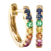 9ct Yellow Gold Prism Huggie Earrings-Earrings-Walker & Hall