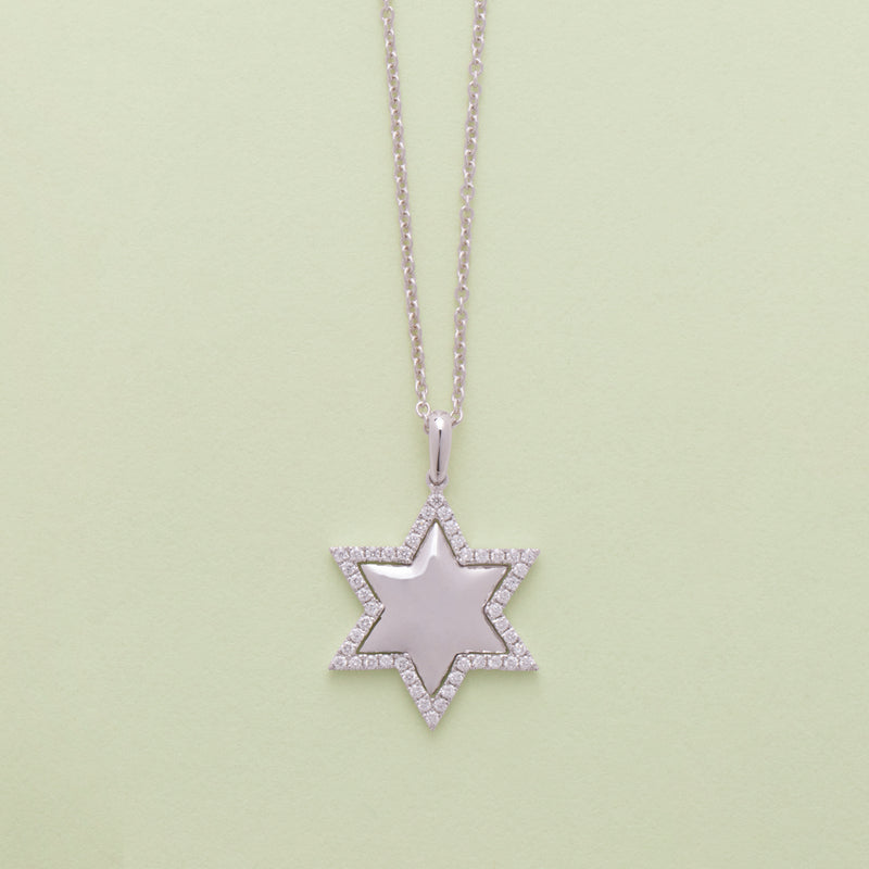 18ct White Gold .25ct Diamond Selena Necklace-Necklace-Walker & Hall