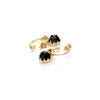 Stolen Girlfriends Club Love Anchor Earrings - Gold Plated & Onyx-Earrings-Walker & Hall