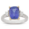18ct White Gold Tanzanite & Diamond Ring-Ring-Walker & Hall