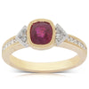 18ct Yellow Gold Ruby & Diamond Ring-Ring-Walker & Hall