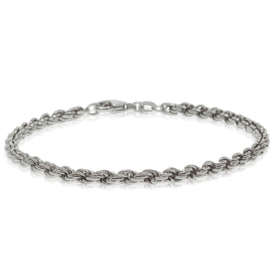 Sterling Silver Triple Trace Link Bracelet-Bracelet-Walker & Hall