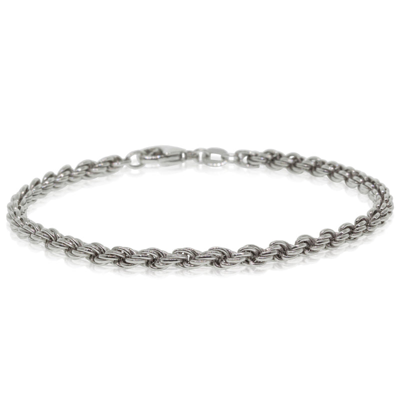 Sterling Silver Triple Trace Link Bracelet-Bracelet-Walker & Hall