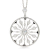18ct White Gold Diamond Snowflake Pendant-Necklace-Walker & Hall