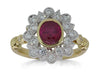 18ct Yellow Gold Ruby And Diamond Dress Ring-Ring-Walker & Hall