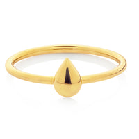 Boh Runga Droplet Ring - Yellow Gold-Ring-Walker & Hall
