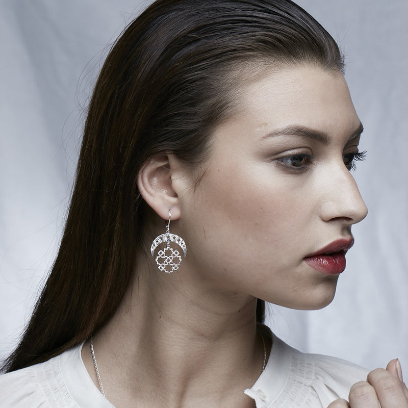 Zoe & Morgan Essaouira Earrings - Sterling Silver-Earrings-Walker & Hall