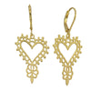 Zoe & Morgan Gypsy Heart Earrings - Gold Vermeil-Earrings-Walker & Hall