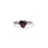 Meadowlark Heart Jewel Ring - Sterling Silver & Thai Garnet-Ring-Walker & Hall