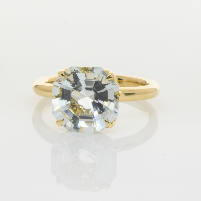 18ct Yellow Gold Aquamarine Octavia Ring-Ring-Walker & Hall