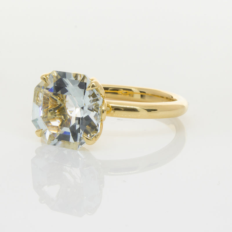 18ct Yellow Gold Aquamarine Octavia Ring-Ring-Walker & Hall