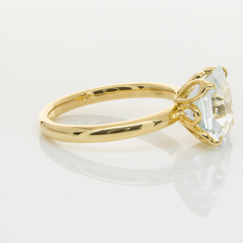 18ct Yellow Gold Aquamarine Octavia Ring-Ring-Walker & Hall