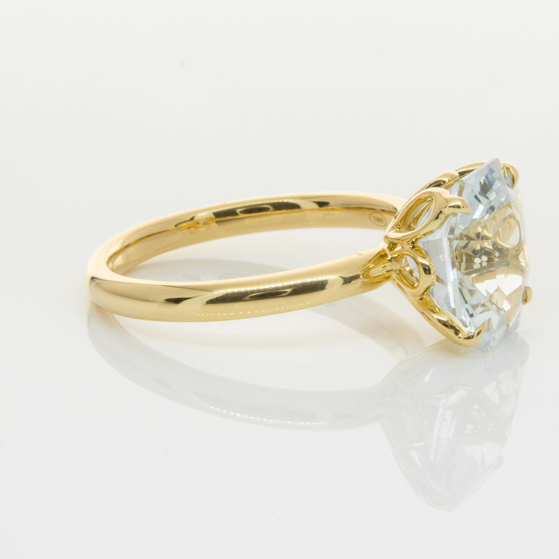 18ct Yellow Gold Aquamarine Octavia Ring-Ring-Walker & Hall