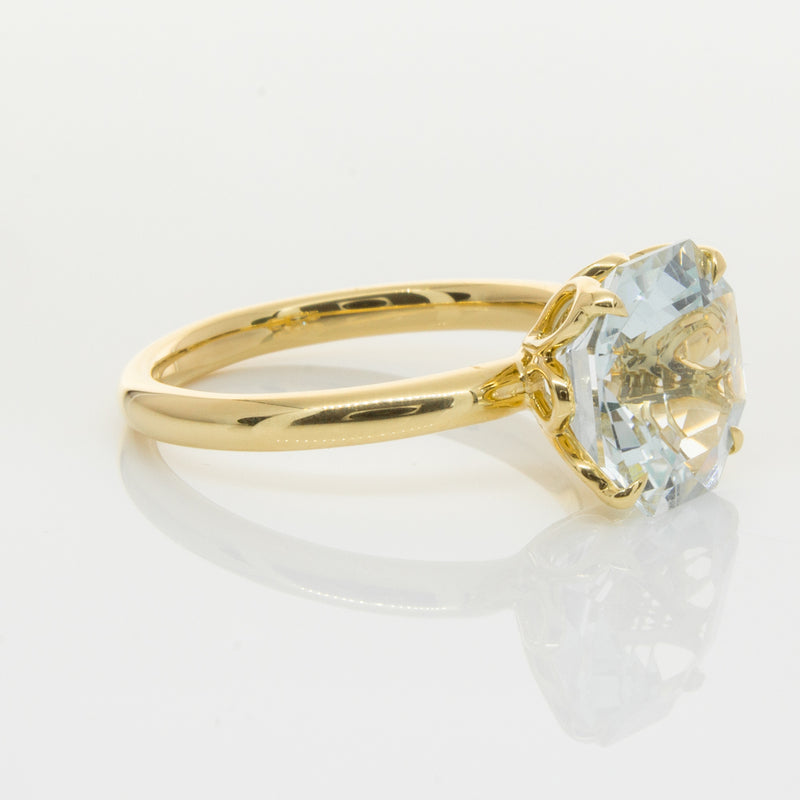 18ct Yellow Gold Aquamarine Octavia Ring-Ring-Walker & Hall