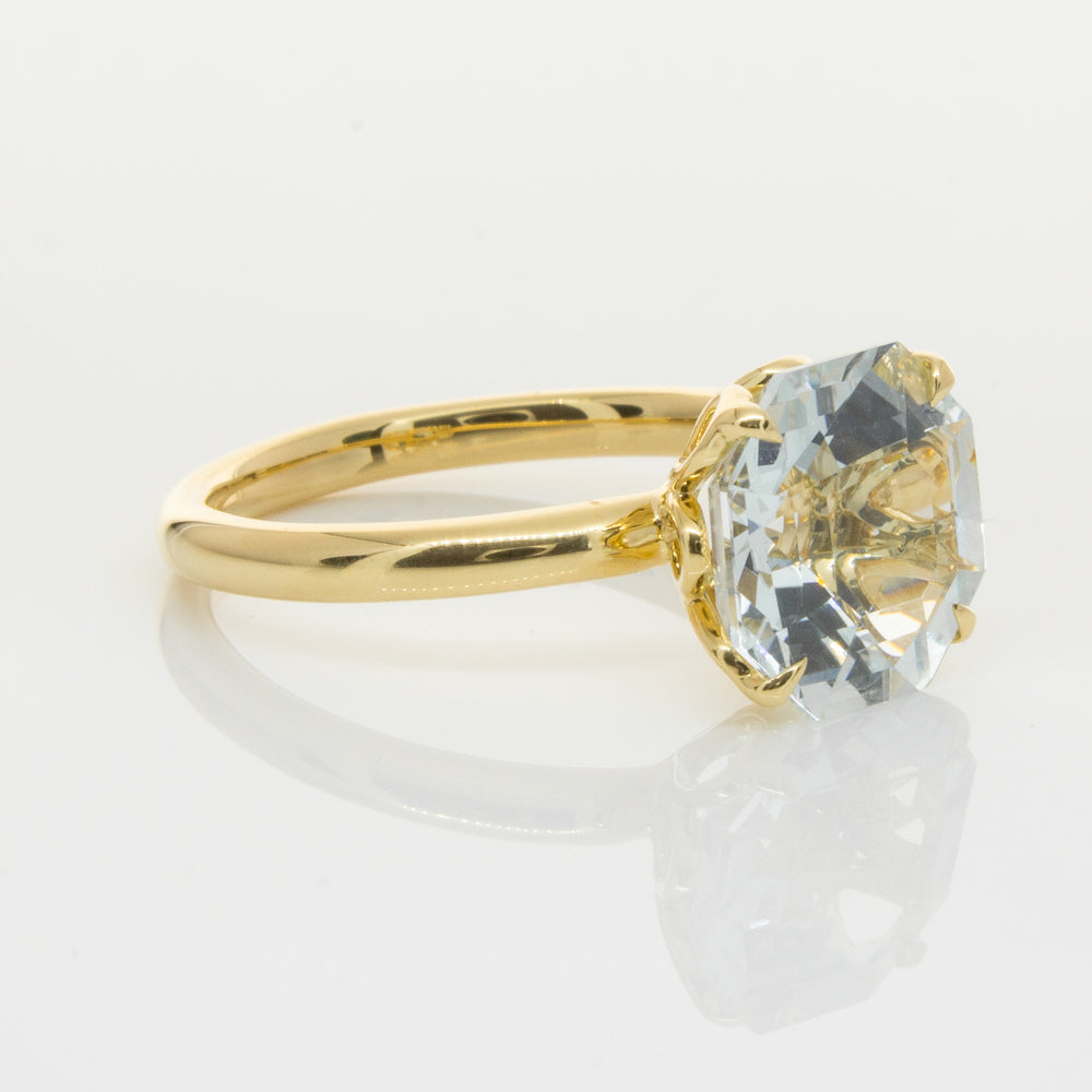 18ct Yellow Gold Aquamarine Octavia Ring-Ring-Walker & Hall