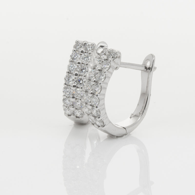 18ct White Gold .50ct Diamond Apollo Earrings-Earrings-Walker & Hall