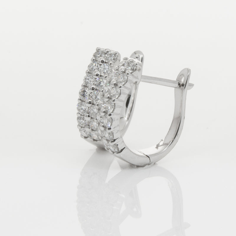 18ct White Gold .50ct Diamond Apollo Earrings-Earrings-Walker & Hall