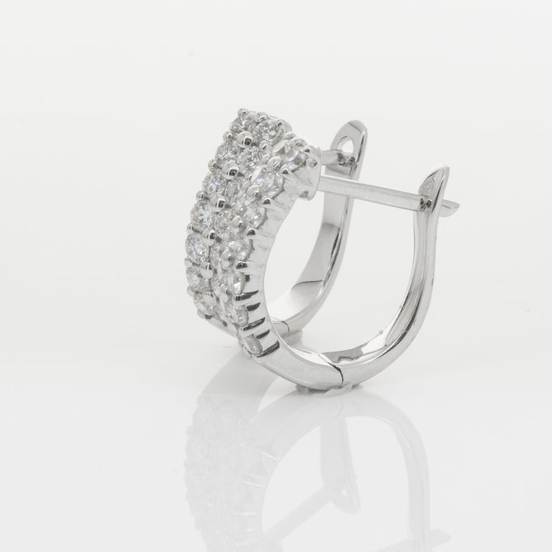 18ct White Gold .50ct Diamond Apollo Earrings-Earrings-Walker & Hall