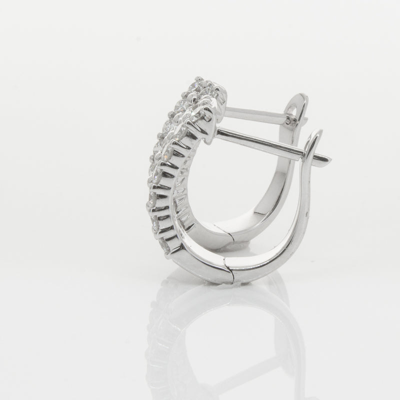 18ct White Gold .50ct Diamond Apollo Earrings-Earrings-Walker & Hall