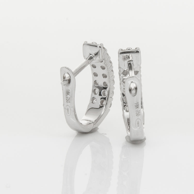 18ct White Gold .50ct Diamond Apollo Earrings-Earrings-Walker & Hall