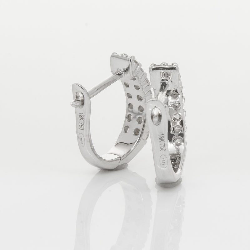 18ct White Gold .50ct Diamond Apollo Earrings-Earrings-Walker & Hall