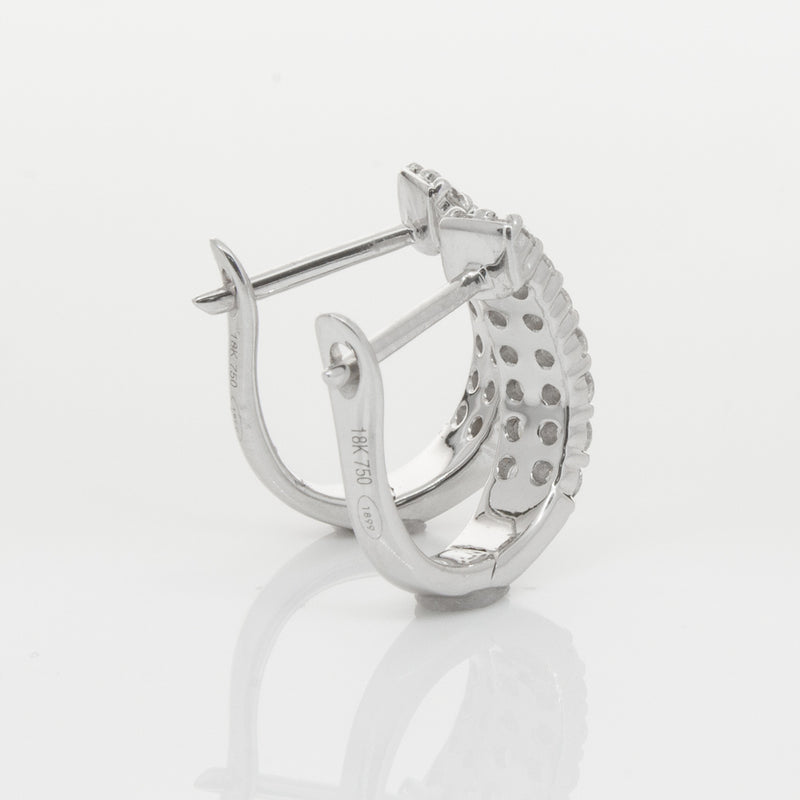 18ct White Gold .50ct Diamond Apollo Earrings-Earrings-Walker & Hall