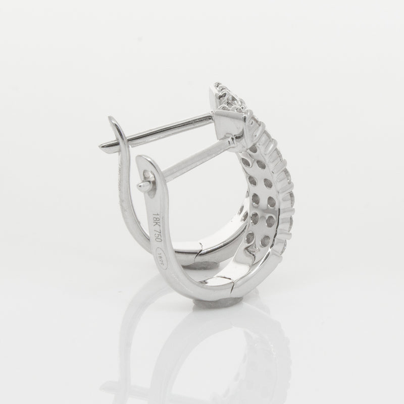 18ct White Gold .50ct Diamond Apollo Earrings-Earrings-Walker & Hall