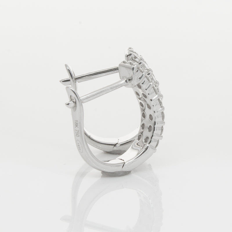 18ct White Gold .50ct Diamond Apollo Earrings-Earrings-Walker & Hall