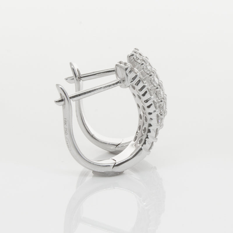 18ct White Gold .50ct Diamond Apollo Earrings-Earrings-Walker & Hall