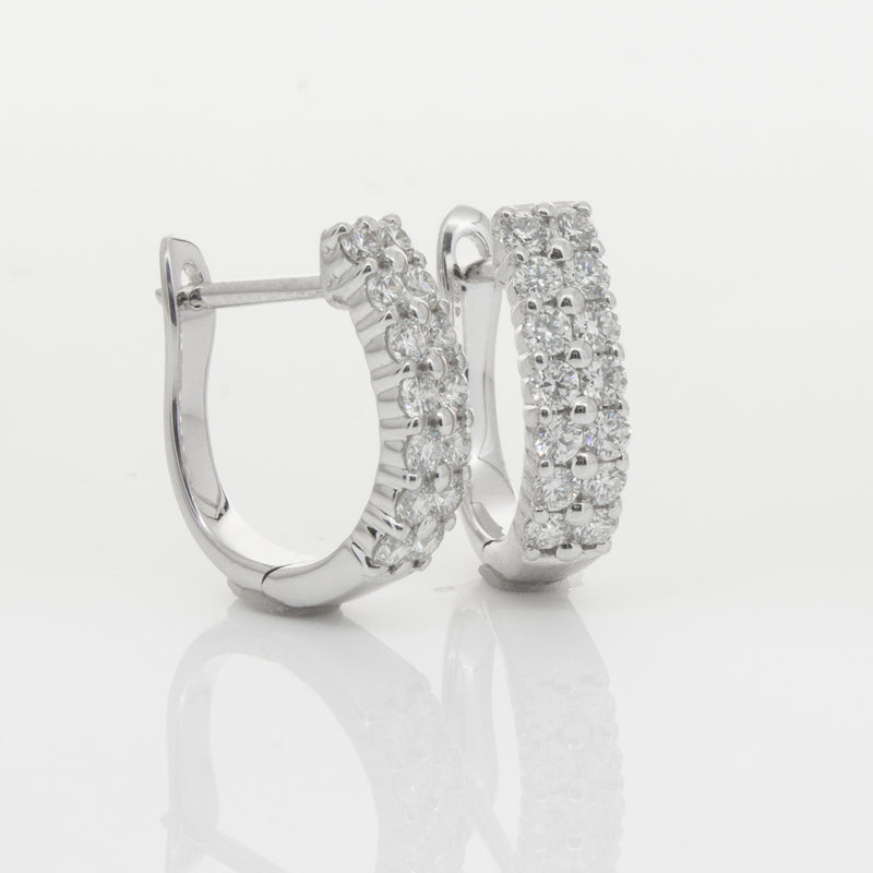 18ct White Gold .50ct Diamond Apollo Earrings-Earrings-Walker & Hall