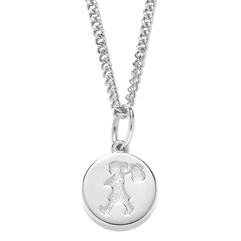 Karen Walker Runaway Girl Stamp Pendant - Sterling Silver-Necklace-Walker & Hall